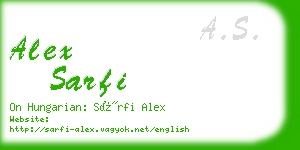 alex sarfi business card